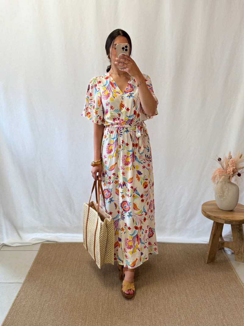 Robe longue motifs - Alida