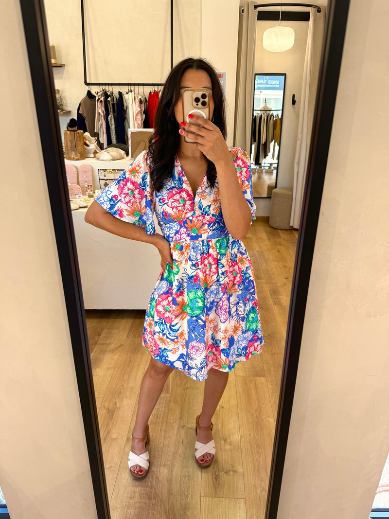 Robe courte bleu - mayz