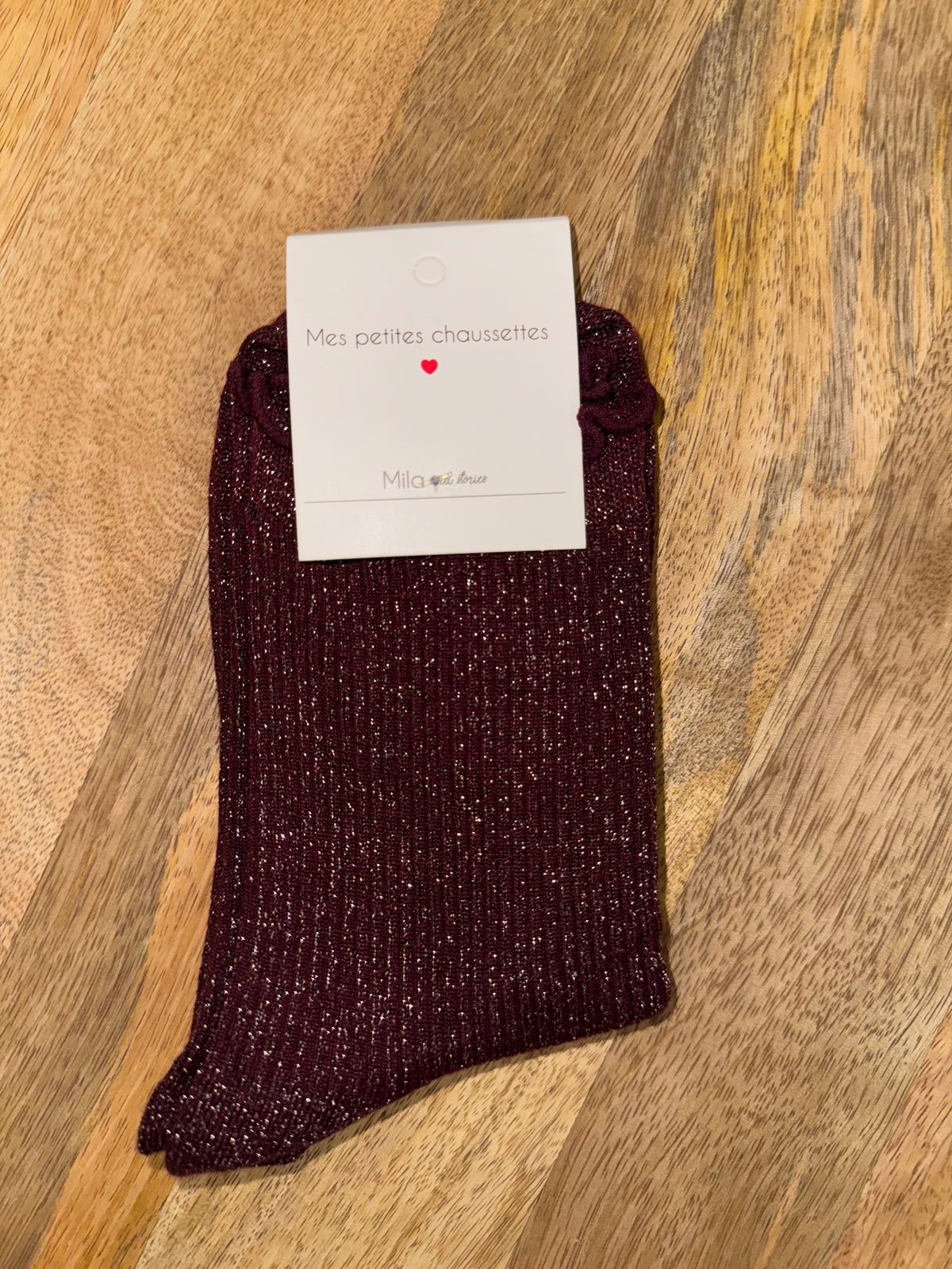Chaussette - bordeaux
