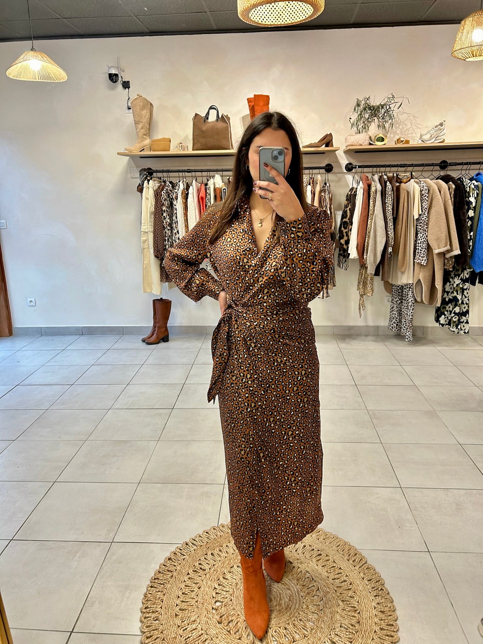 Fashion robe longue leopard