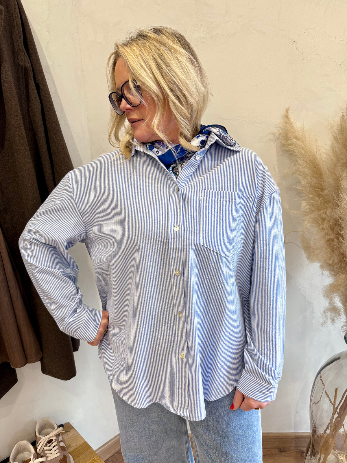 Blouse GT rayure bleu - Opa