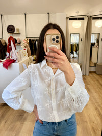 Blouse broderie blanc - Iris