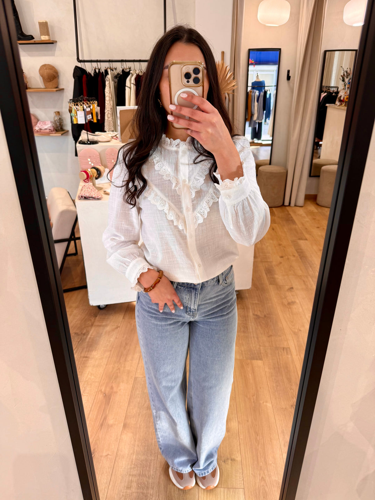 Blouse broderie blanc - Livia