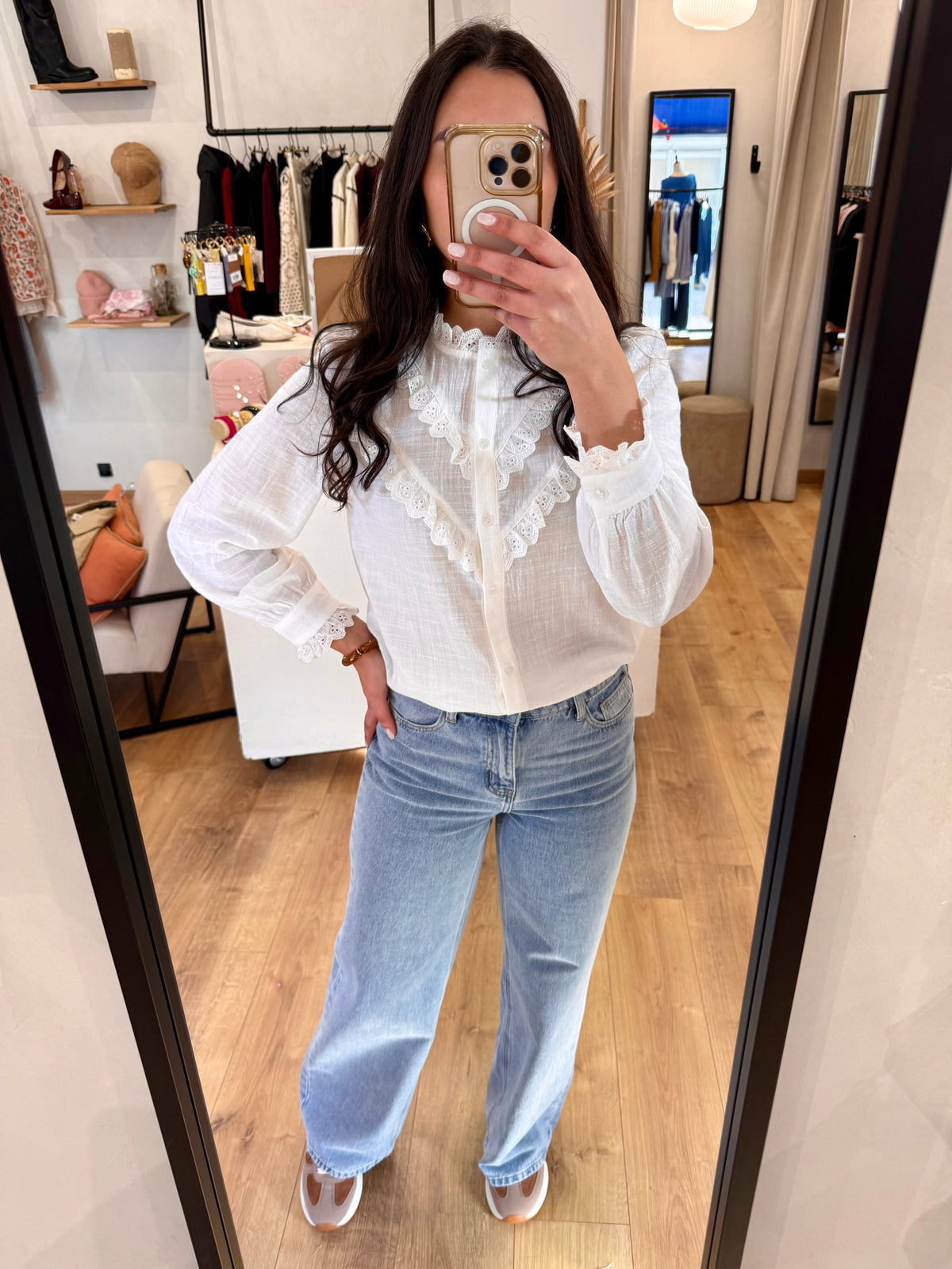 Blouse broderie blanc - Livia