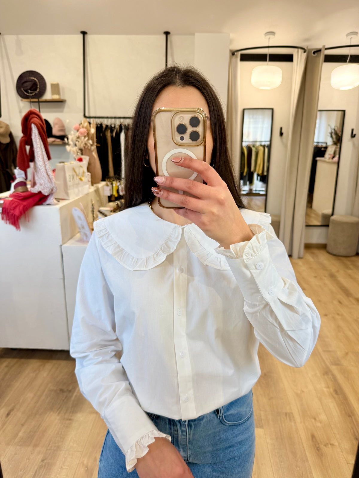 Blouse col blanc - Leon