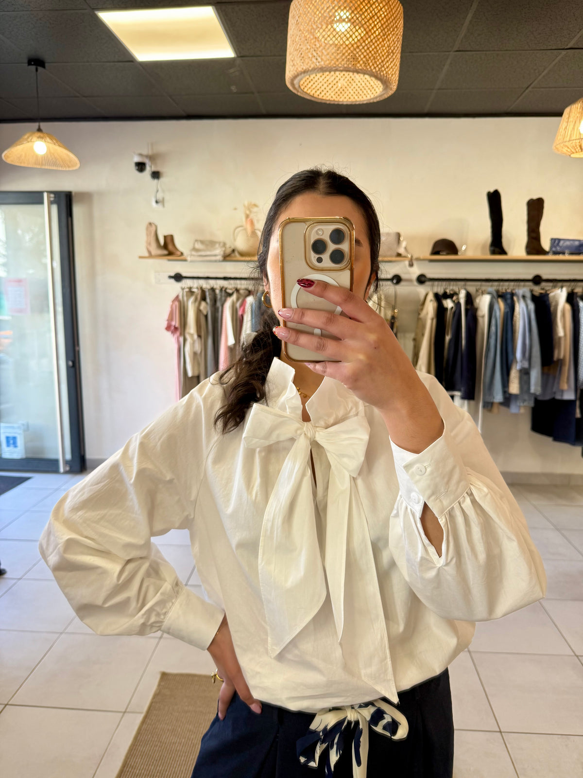 Blouse crème -Mael