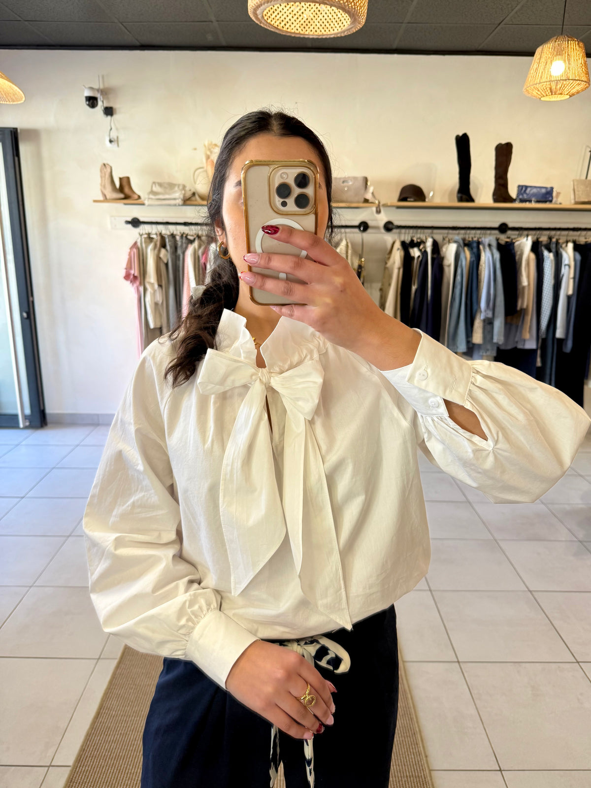 Blouse crème -Mael