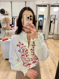Blouse fleurie écru - Nael
