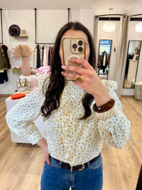 Blouse fleurie jaune - Patik