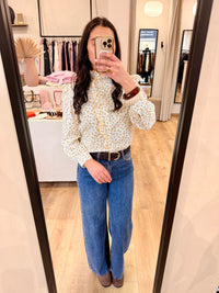 Blouse fleurie jaune - Patik