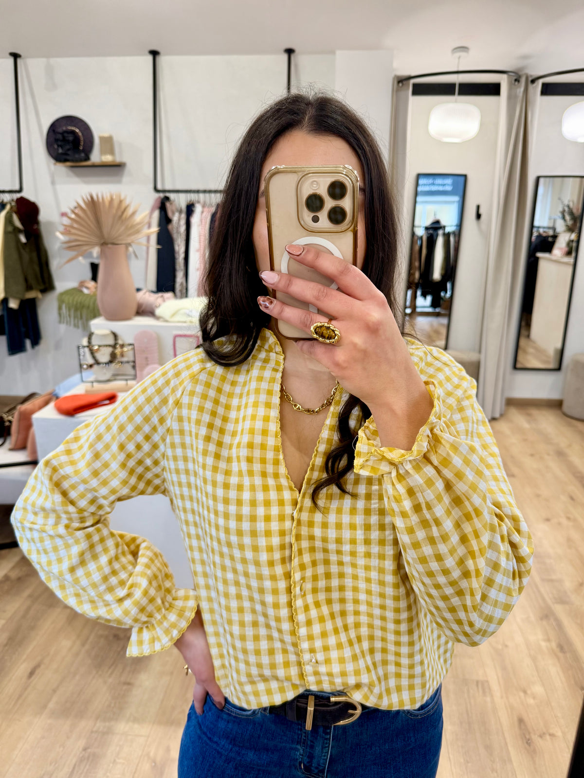 Blouse jaune - Vichy