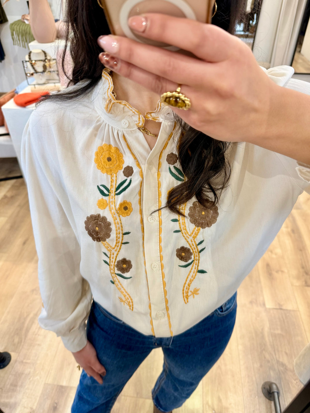 Blouse motif beige - Onia