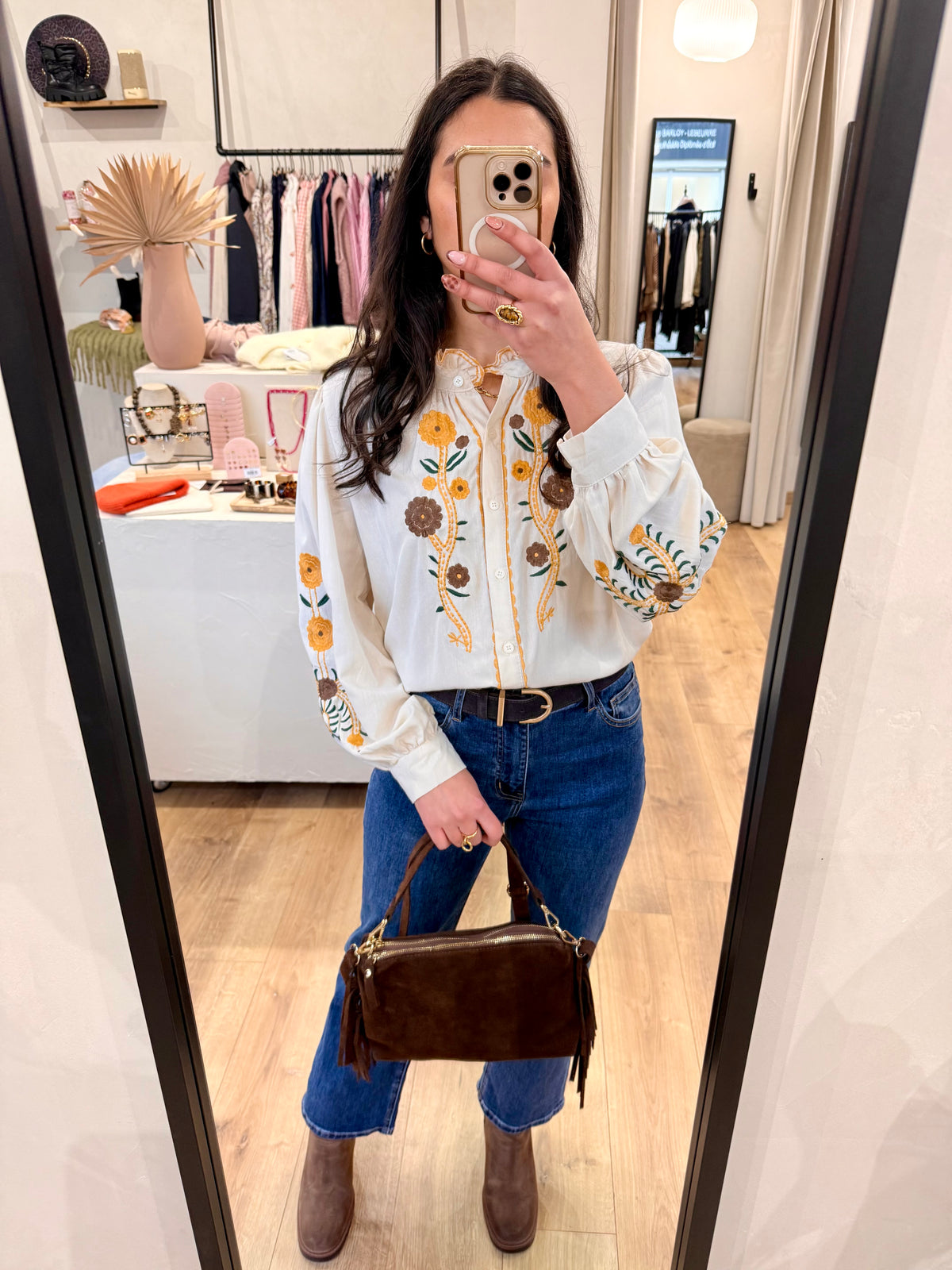 Blouse motif beige - Onia