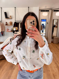 Blouse motifs fleurie - Camélia