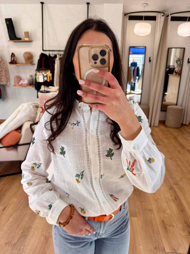 Blouse motifs fleurie - Camélia