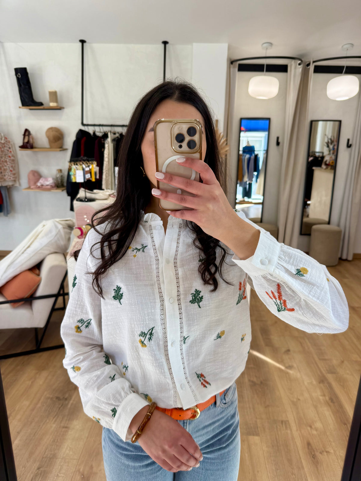 Blouse motifs fleurie - Camélia