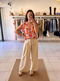 Blouse motifs rouge-Ambre