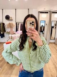Blouse olive - Vichy