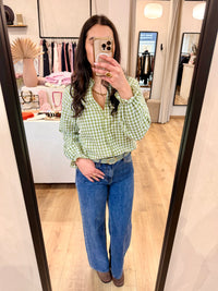 Blouse olive - Vichy