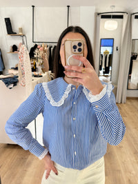 Blouse rayure bleu - Ingrid