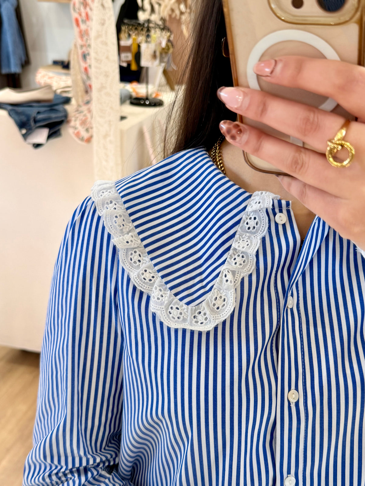 Blouse rayure bleu - Ingrid