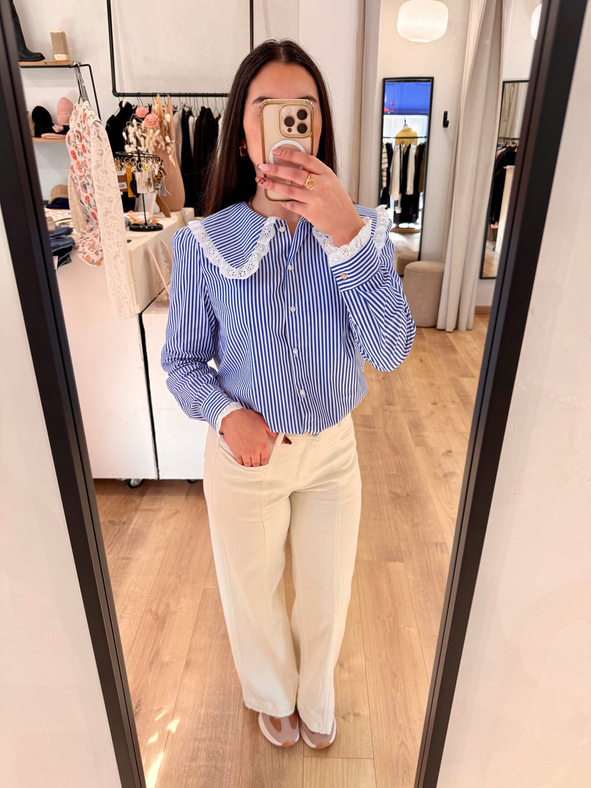 Blouse rayure bleu - Ingrid