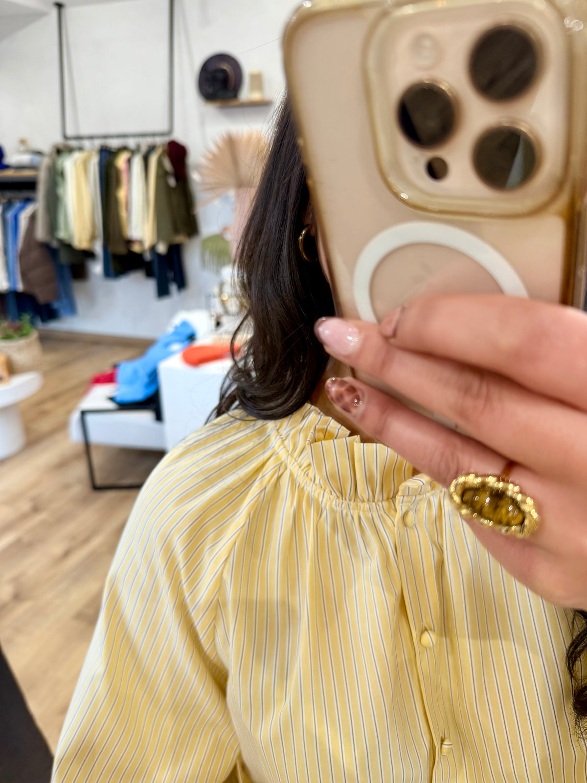 Blouse rayure jaune - Oscar