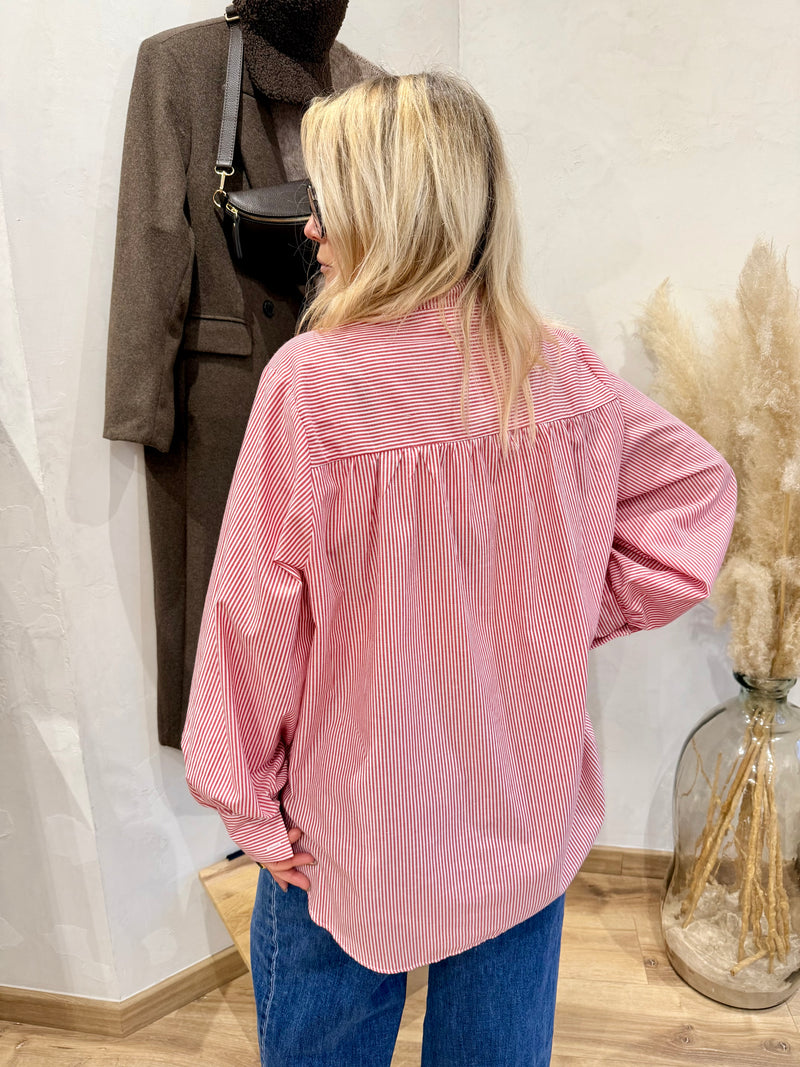 Blouse rayure rouge GT - Aurélia