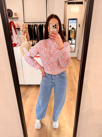 Blouse rose - Fleurie