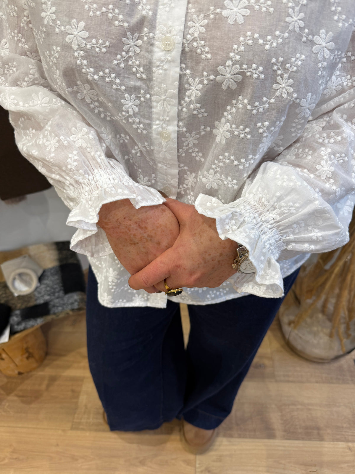 Blouse broderie blanc GT - Milo