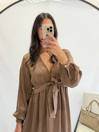 Robe longue marron - Mia