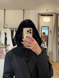 Cagoule fourrure - noir