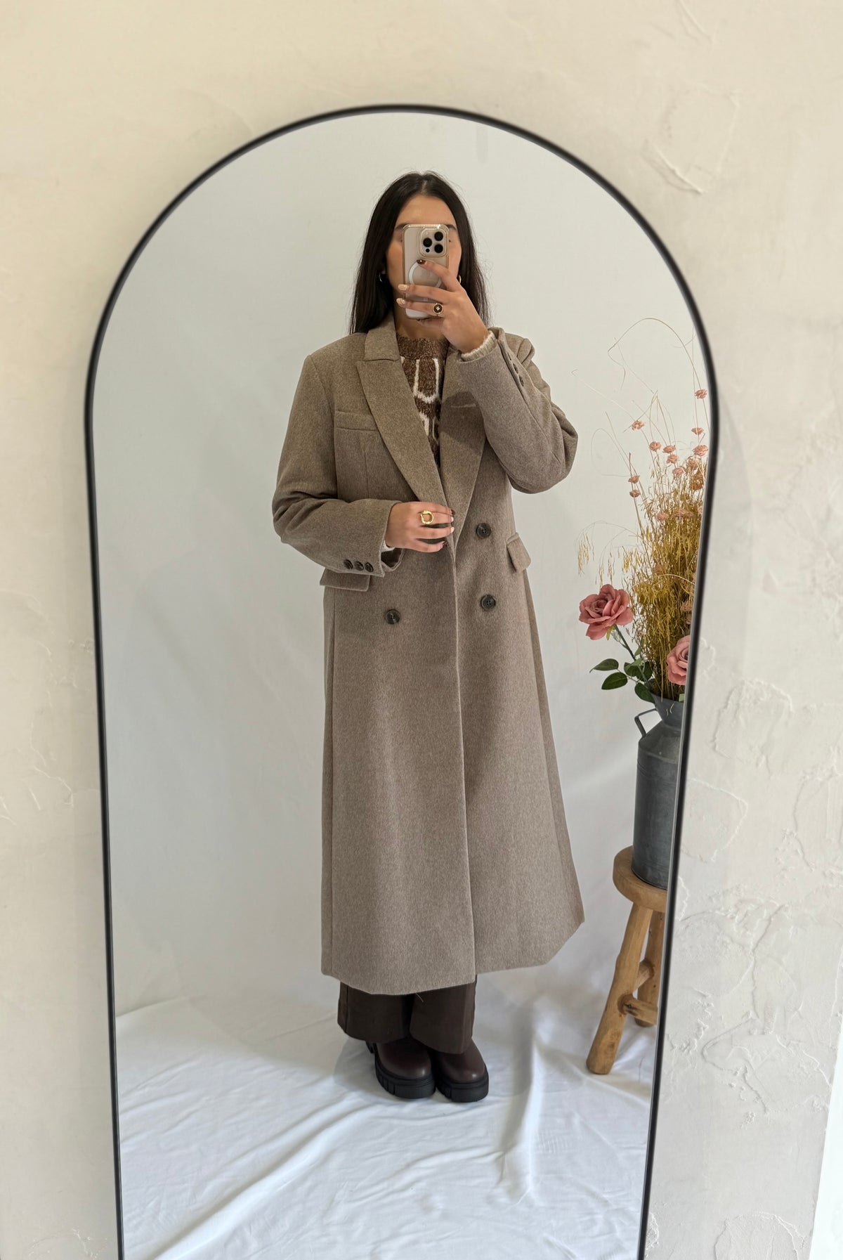 Manteau long taupe - Polio
