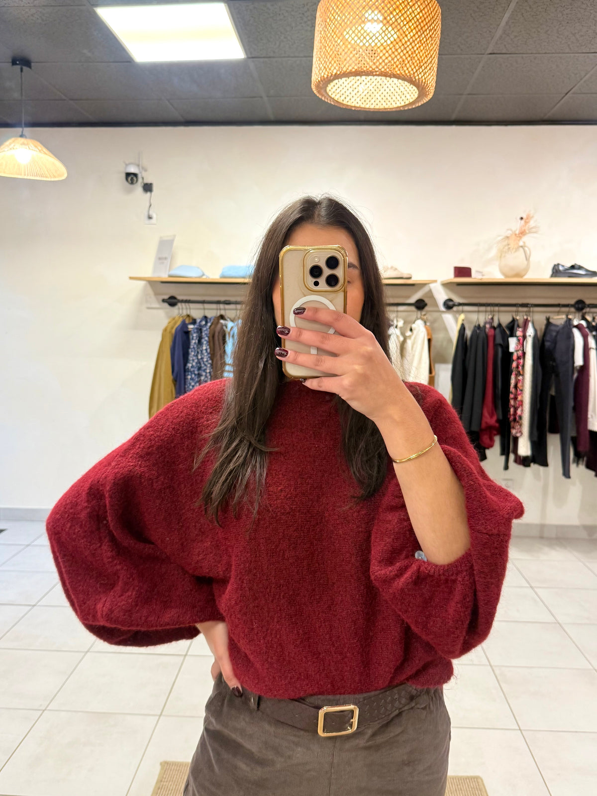 Pull bordeaux - Opaline