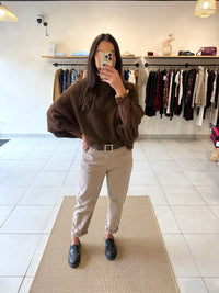 Pantalon velours taupe - Chloé