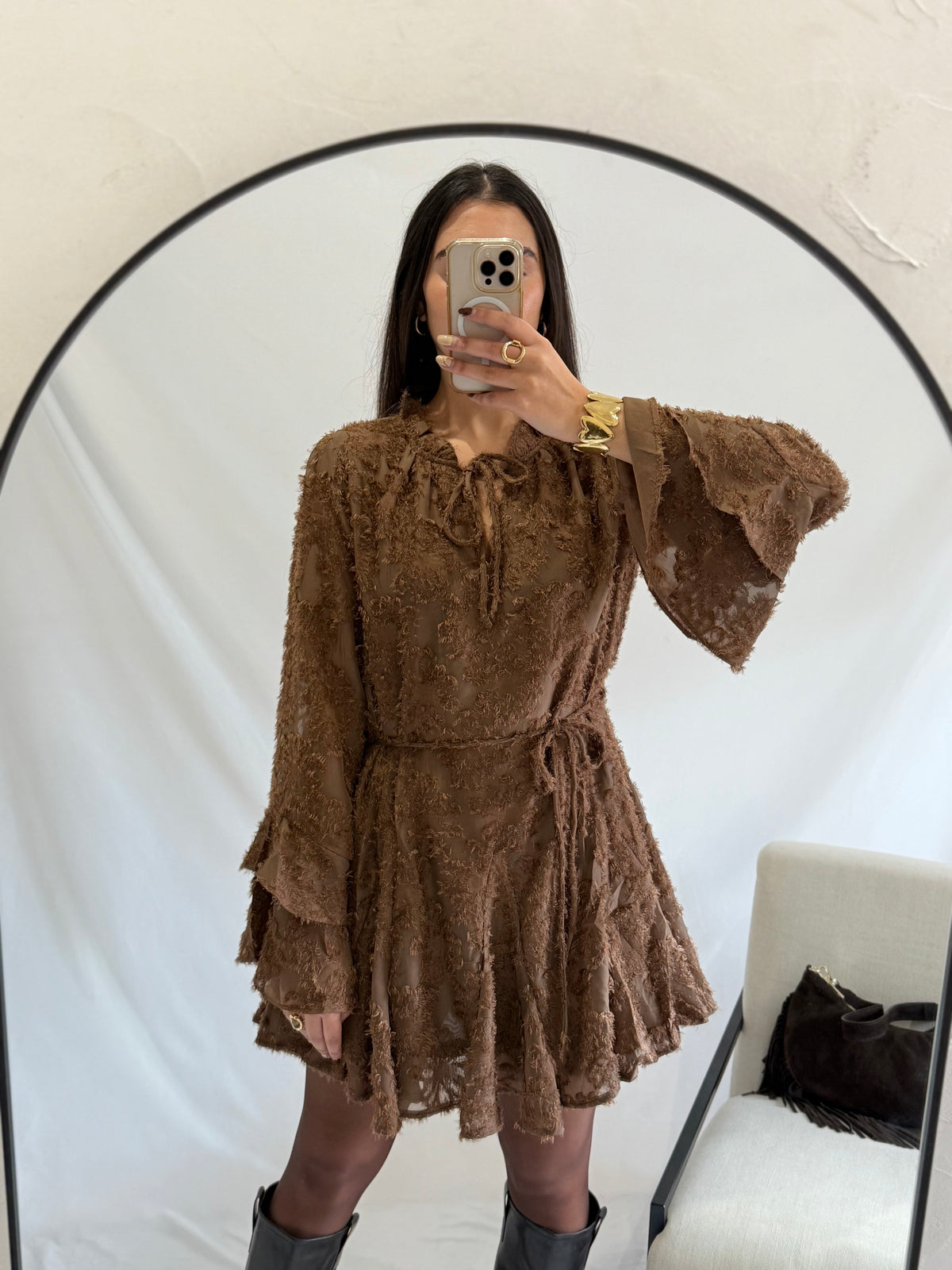 Robe plumetis choco - Camilia