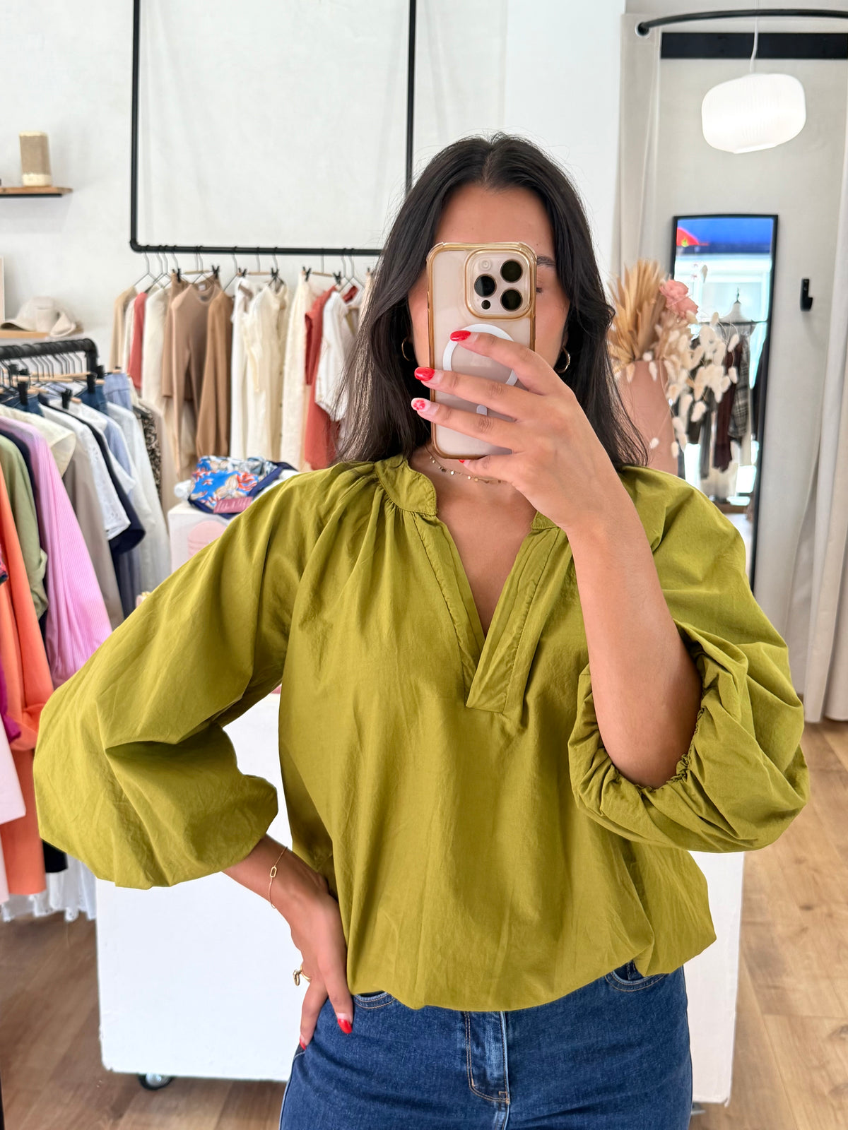 Blouse olive - Lea