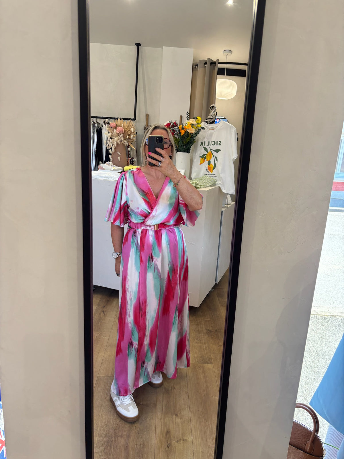 Robe rouge motifs - Adalia