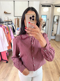 Blouse vichy bordeaux - Louisy