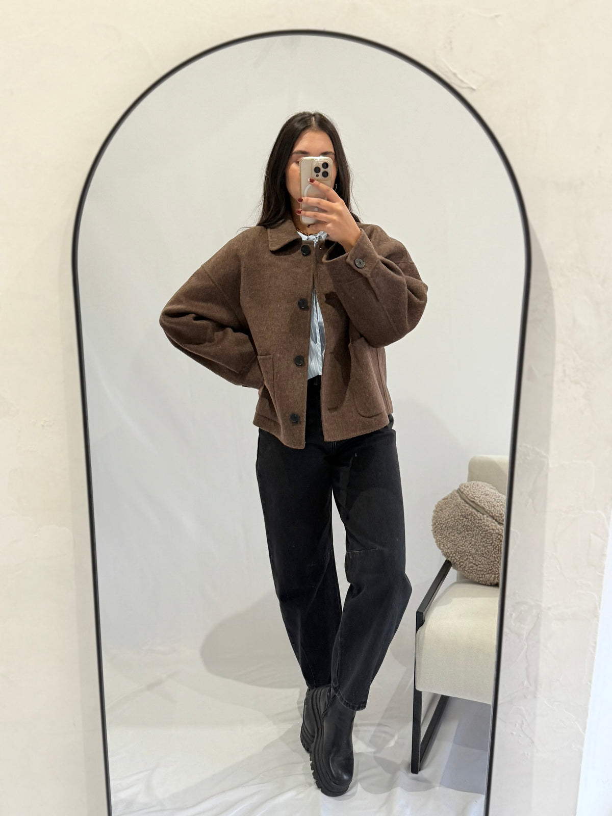 Veste laine brown - Flora