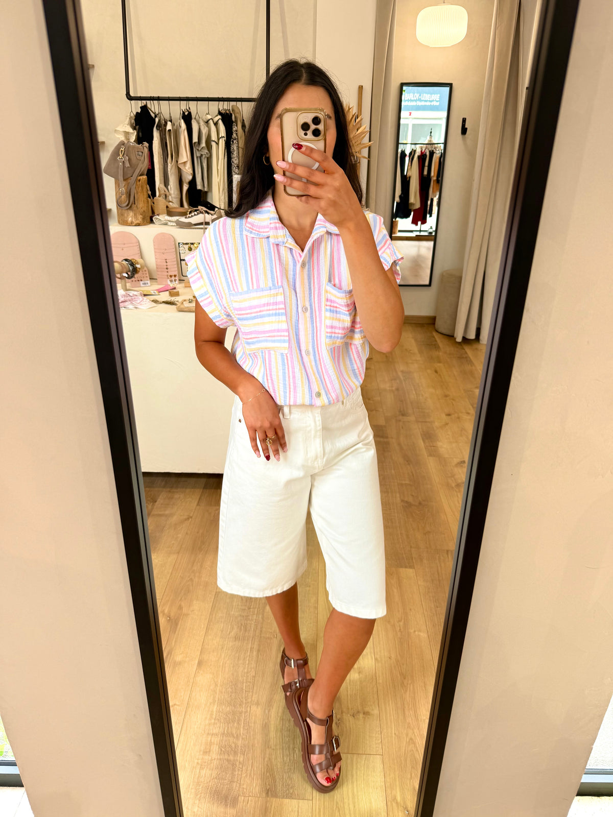 Blouse gaze de bleu - Enzo