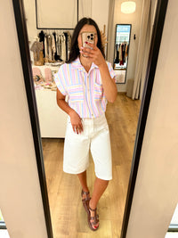 Blouse gaze de bleu - Enzo