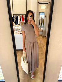 Robe longue taupe - camil