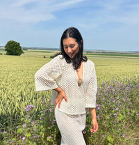 Haut crochet écru - Soleil