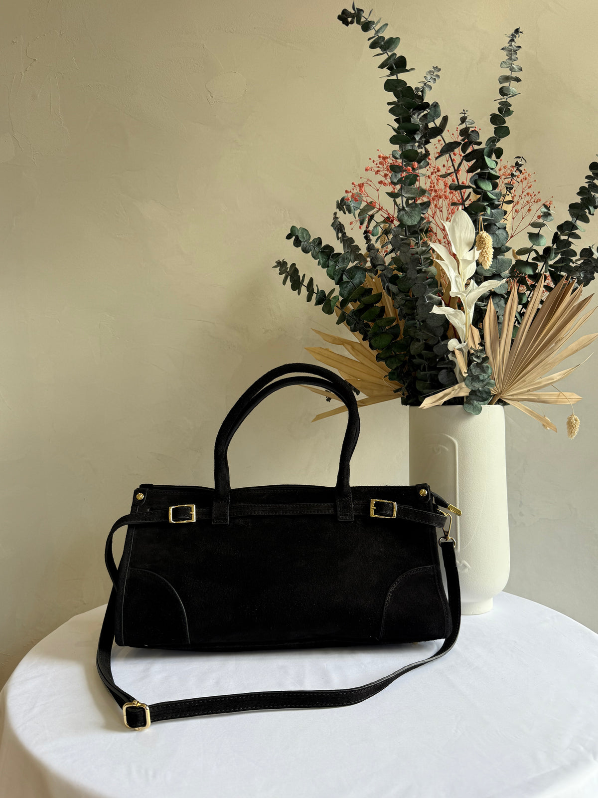 Sac cuir daim noir - Bowling