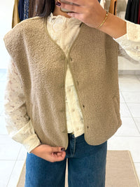 Gilet sans manches taupe - Alice