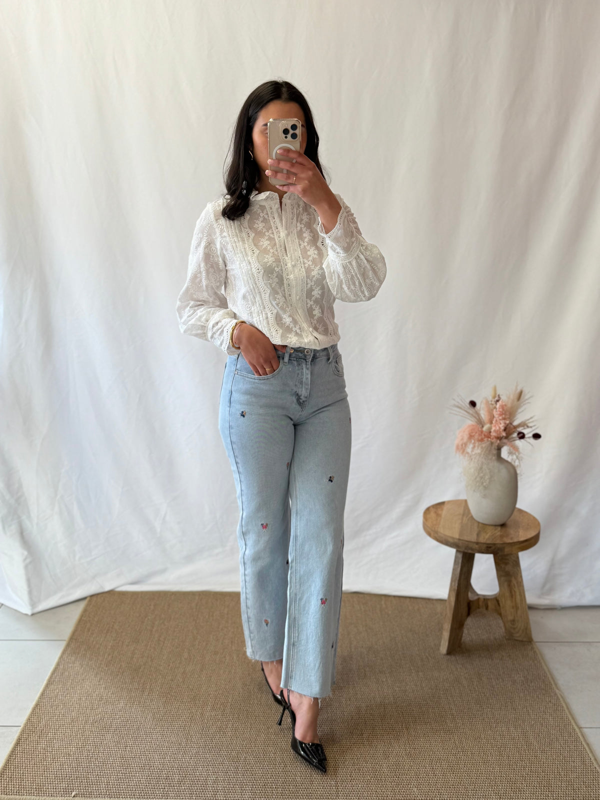 Blouse broderie blanc - Briam
