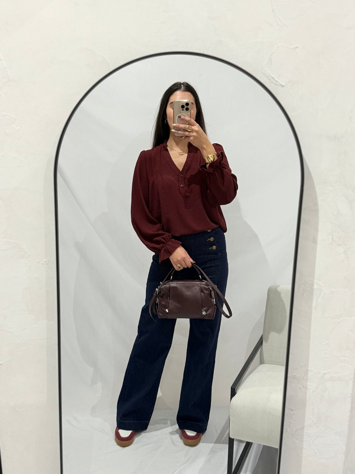 Blouse bordeaux - Astrid