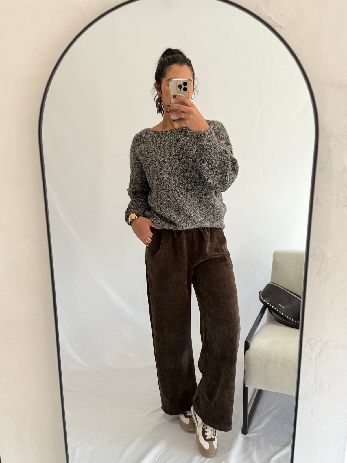 Pull chiné gris - Auguste