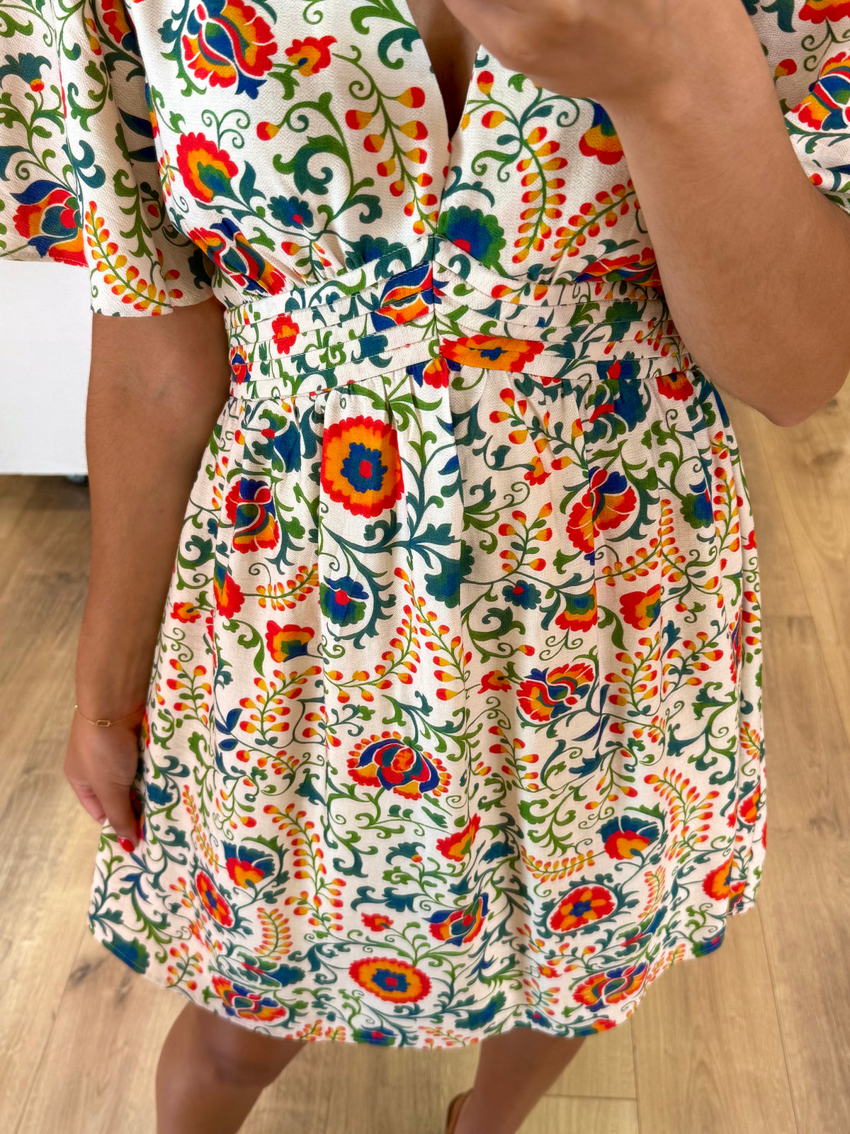 Robe motifs beige - Nino
